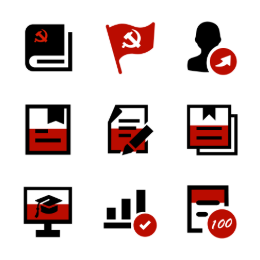 Party Construction Management  Icons Set