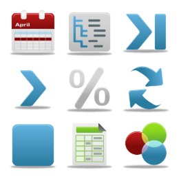 Pretty Office 5 Icons Set