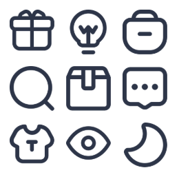 Rounded Business  Icons Set