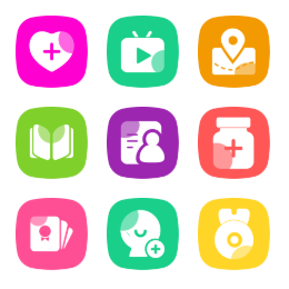 Rounded Minimalist Color  Icons Set