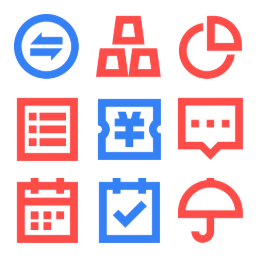 Simple Financial Line  Icons Set