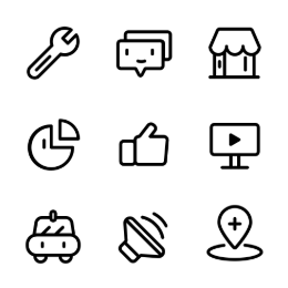Standard Linear Icon Set Icons Set