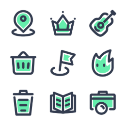 Two - Color Filled Icon Set Icons Set