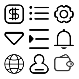 UQPAY Functional  Icons Set