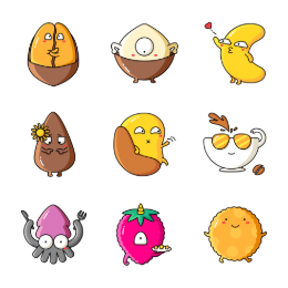 Delicious Snack  Icons Set