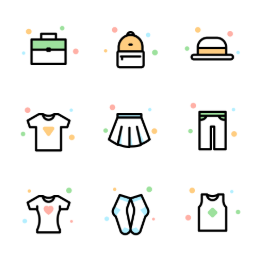 Fashion & Accessories  Icons Set
