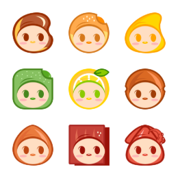 Food Snacks Collection Icons Set