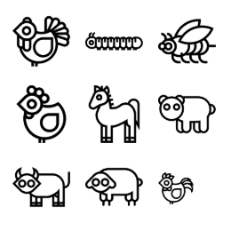 Simple Animal  Icons Set