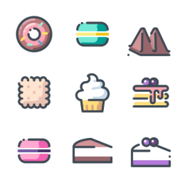 Sweet Treats  Icons Set