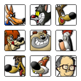 Tex Avery Cartoon Icons Set
