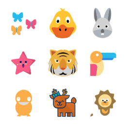 Wild & Domestic Animals Icons Set