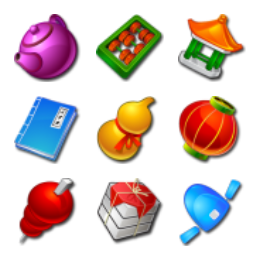 China Traditional Icons Set