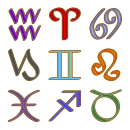 Constellations of the Zodiac Icons Set