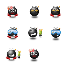 Friendly Fire Summer Icons Set