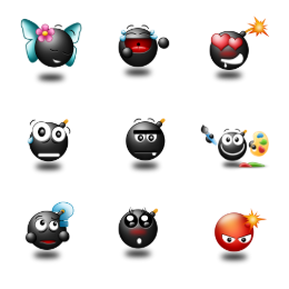 Friendly fire Icons Set