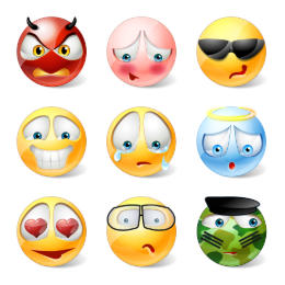 Vista Style Emoticons Icons Set