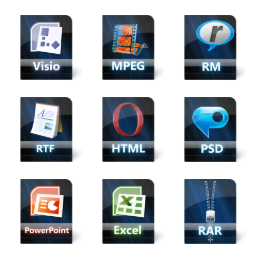 Black Pearl Files Icons Set