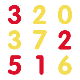 Digital Numerals Set Icons Set