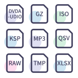 Document & Media Formats Icons Set