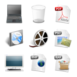 Longhorn Objects Icons Set