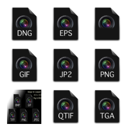 Set Icons Aperture Image File Icons Set