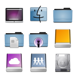 Aruzo Dark Blue Icons Set