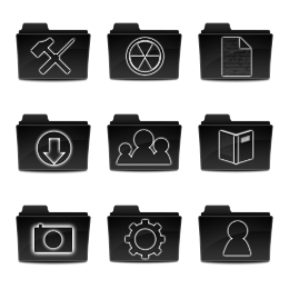 Black Elegant Icons Set