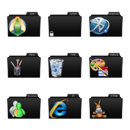 Black glamour Icons Set