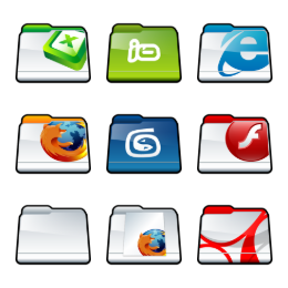 Dock Folders Icons Set