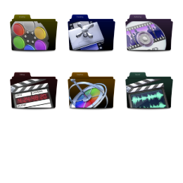 Final Cut Studio Folders Set Icons Set