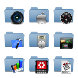 leopard custom folders Icons Set