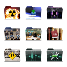 Macintag Folders. White Edge Icons Set