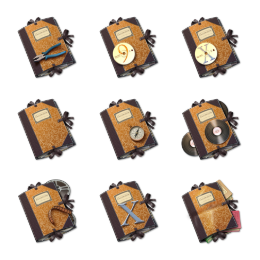 Study Folders Icons Set