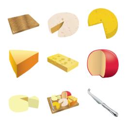 Cheese Icons Set