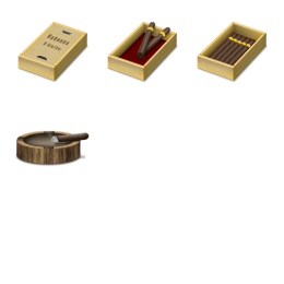 Cigars Icons Set