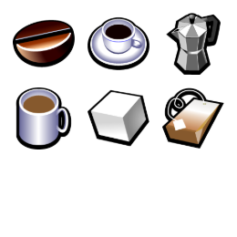 Coffee and Tea Icons Set