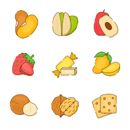 Food Icons for Banner Design Icons Set