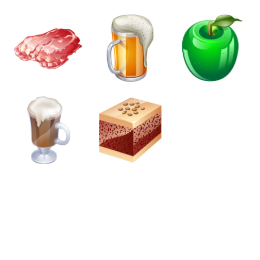 Real Vista Food Icons Set