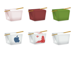 Take out Chinese icons Icons Set