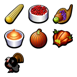 Thanksgiving & Christmas Icons Set