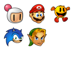 game stars Icons Set
