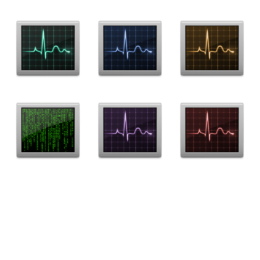 Activity Monitor colored Icons Set