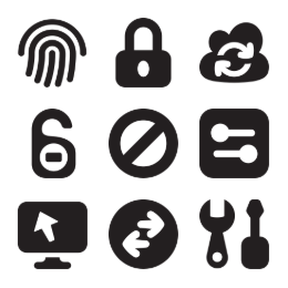 Computer & Security  Icons Set