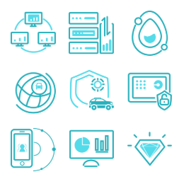 Data - IoT & Car Networking Icons Set
