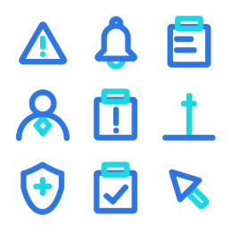 Equipment Maintenance Platform  Icons Set