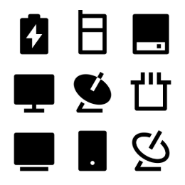 Hardware & Device Symbols Icons Set