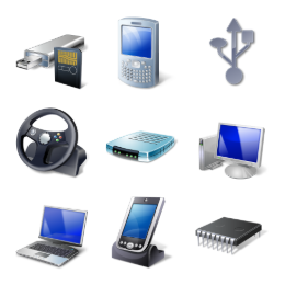 Hardware Devices Icons Set