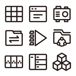 IT Data Maintenance  Icons Set