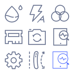 Phone Quality Check Symbols Icons Set