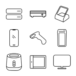 POS & Retail Devices Icons Set
